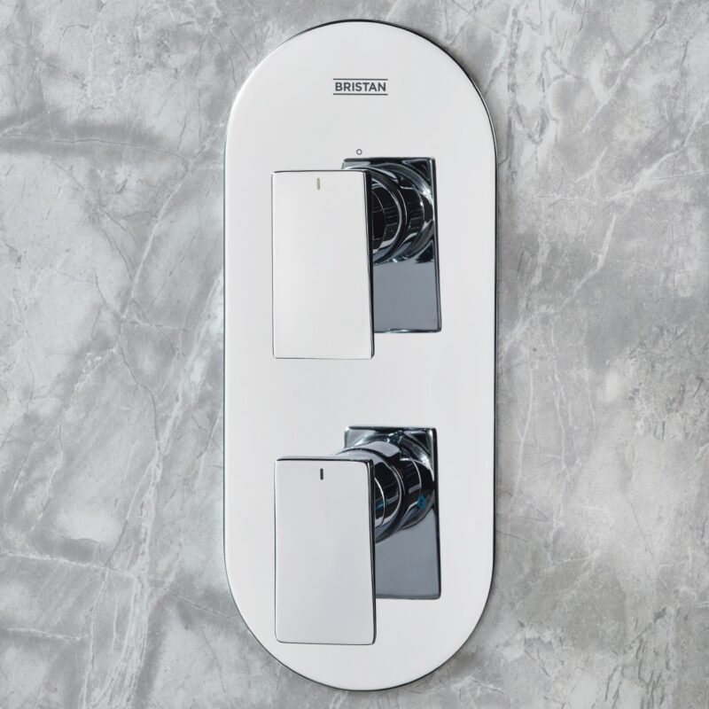 Bristan Tangram Concealed Dual Control Shower Pack 2 Chrome