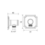 Bristan Traditional Shower Wall Outlet with Square Plate Chrome