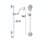 Bristan Traditional Deluxe Slide Rail Shower Kit