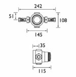 Bristan Gummers 22mm TMV3 Thermostatic Mixing Valve