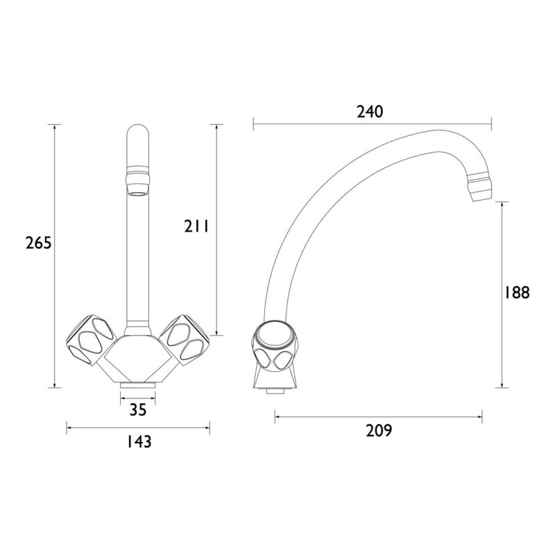 Bristan Club Budget Sink Mixer Tap Chrome