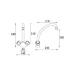 Bristan Club Budget Sink Mixer White