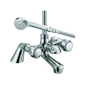 Bristan Club Pillar Bath Shower Mixer - Metal Heads