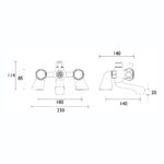 Bristan Club Pillar Bath Shower Mixer