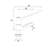 Bristan Lever Basin Taps with 6" (152mm) Levers