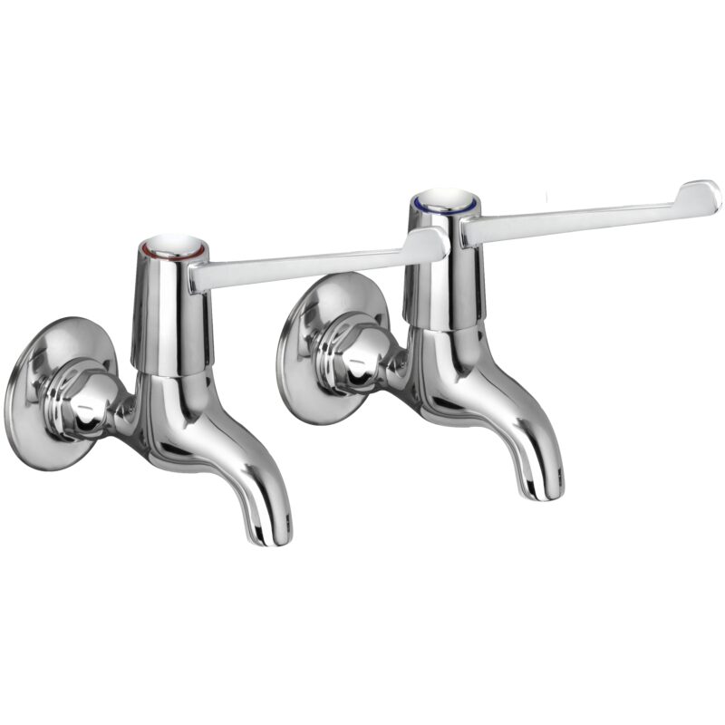 Bristan Lever Bib Taps Chrome with 6" Levers & Ceramic Disc Valves
