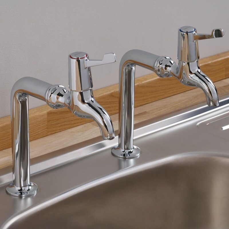 Bristan Lever Bib Taps with Ceramic Disc Valves Chrome
