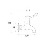 Bristan Lever Bib Taps with Ceramic Disc Valves Chrome