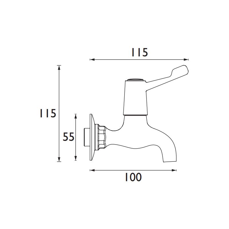 Bristan Lever Bib Taps with Ceramic Disc Valves Chrome