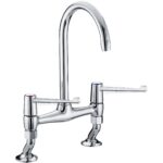 Bristan Lever Bridge Deck Sink Mixer with 6" Levers