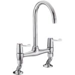 Bristan Lever Bridge Deck Sink Mixer with 3" Levers Chrome