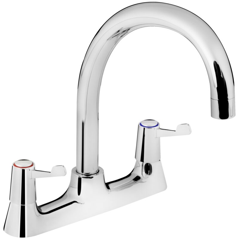 Bristan Lever Deck Sink Mixer with 3" Levers Chrome