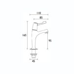 Bristan High Neck Pillar Taps with 3" Levers Chrome