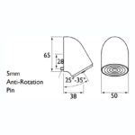 Bristan Vandal Resistant Adjustable Fast Fit Duct Shower Head