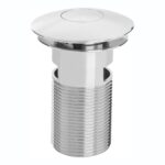 Bristan Round Push Basin Waste Slotted Chrome