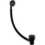 Bristan Round Clicker Bath Waste with Overflow Black