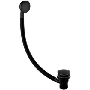 Bristan Round Clicker Bath Waste with Overflow Black