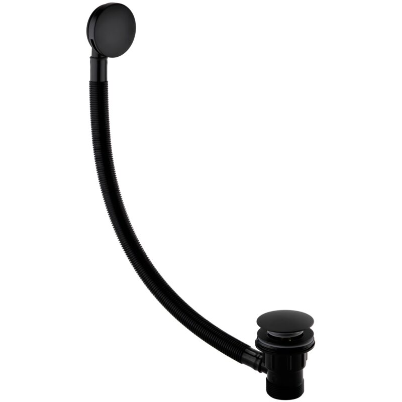 Bristan Round Clicker Bath Waste with Overflow Black Bristan Round Clicker Bath Waste with Overflow Black