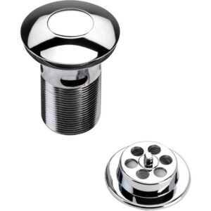 Bristan Round Push Button Bath Waste Slotted Chrome