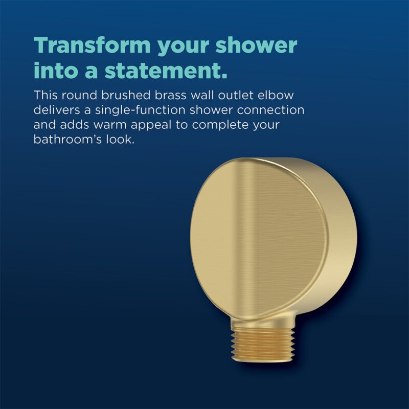 Bristan Round Wall Outlet Elbow Brushed Brass