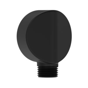 Bristan Round Wall Outlet Elbow Black