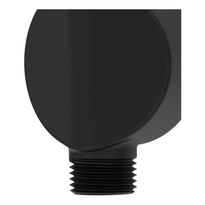 Bristan Round Wall Outlet Elbow Black