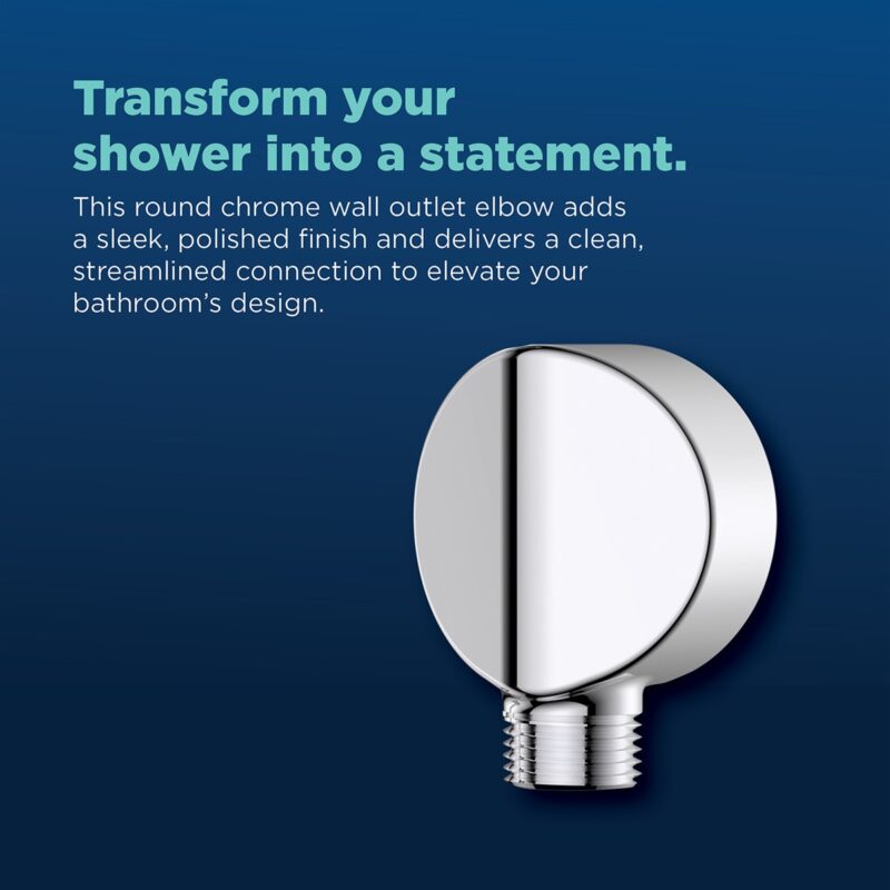 Bristan Round Wall Outlet Elbow Chrome