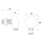 Bristan Round Wall Outlet Elbow Chrome