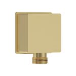 Bristan Square Wall Outlet Elbow Brushed Brass