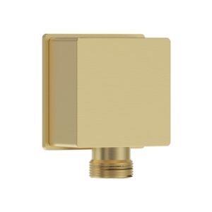 Bristan Square Wall Outlet Elbow Brushed Brass