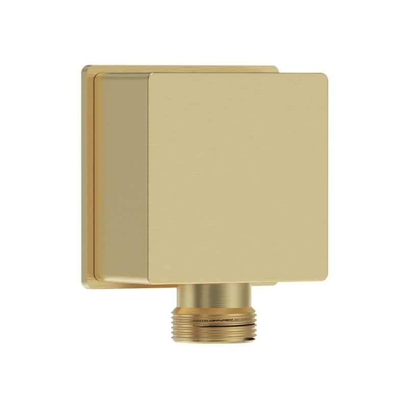 Bristan Square Wall Outlet Elbow Brushed Brass Bristan Square Wall Outlet Elbow Brushed Brass