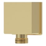 Bristan Square Wall Outlet Elbow Brushed Brass