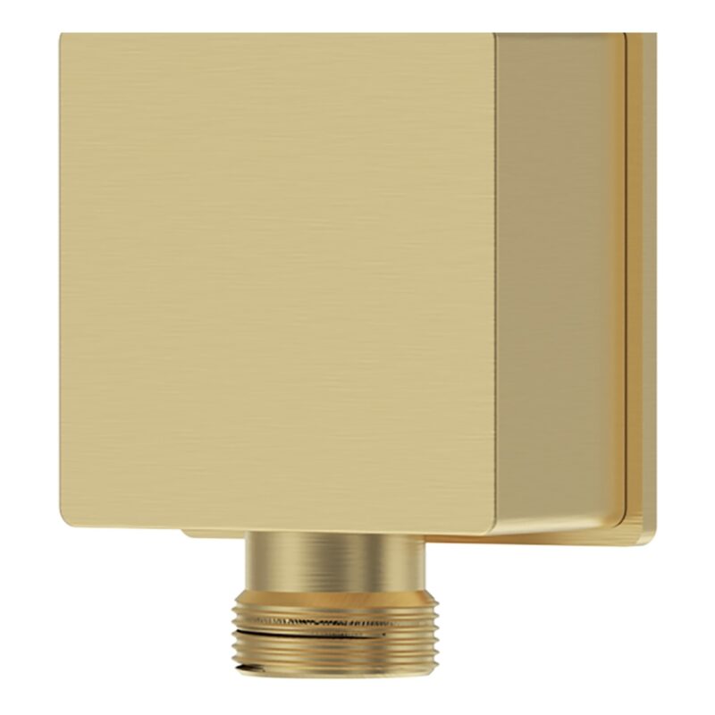 Bristan Square Wall Outlet Elbow Brushed Brass