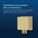 Bristan Square Wall Outlet Elbow Brushed Brass
