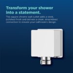 Bristan Square Wall Outlet Elbow Chrome