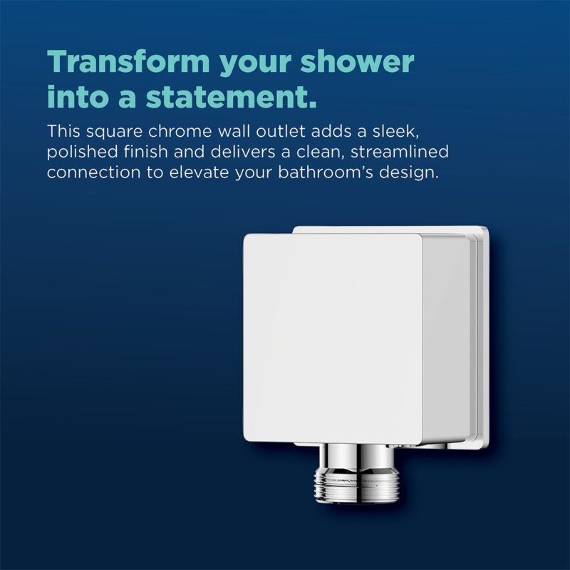 Bristan Square Wall Outlet Elbow Chrome