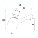 Bristan Timed Flow Soft Touch Single Basin Tap Chrome