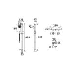 Bristan Zing Cool Touch Bar Shower Mixer & Kit