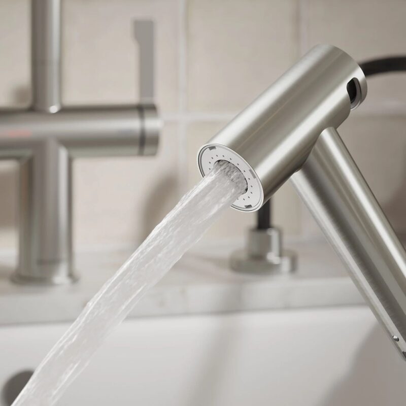 Clearwater Modern Pull Out Spray Brushed Nickel