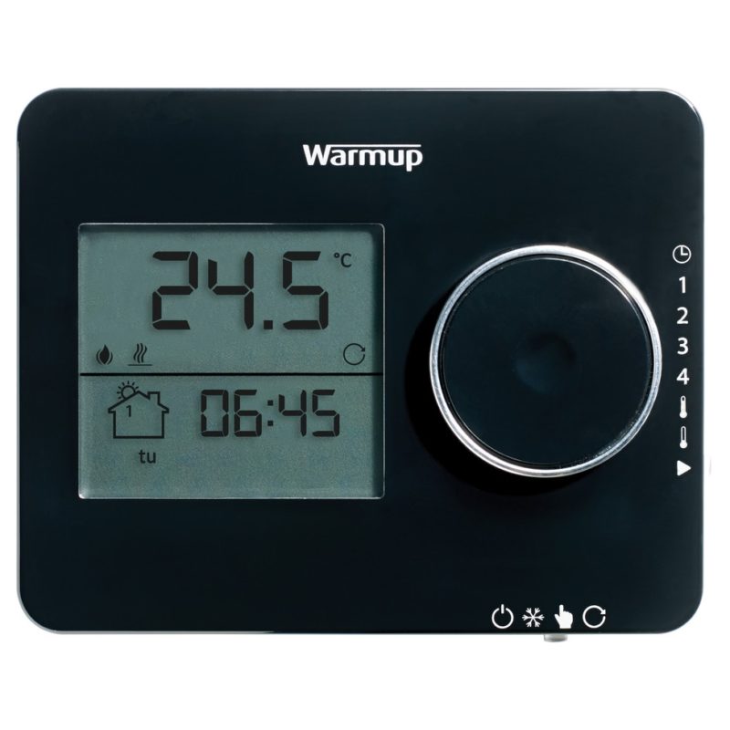 Warmup Tempo Digital Programmable Thermostat Piano Black