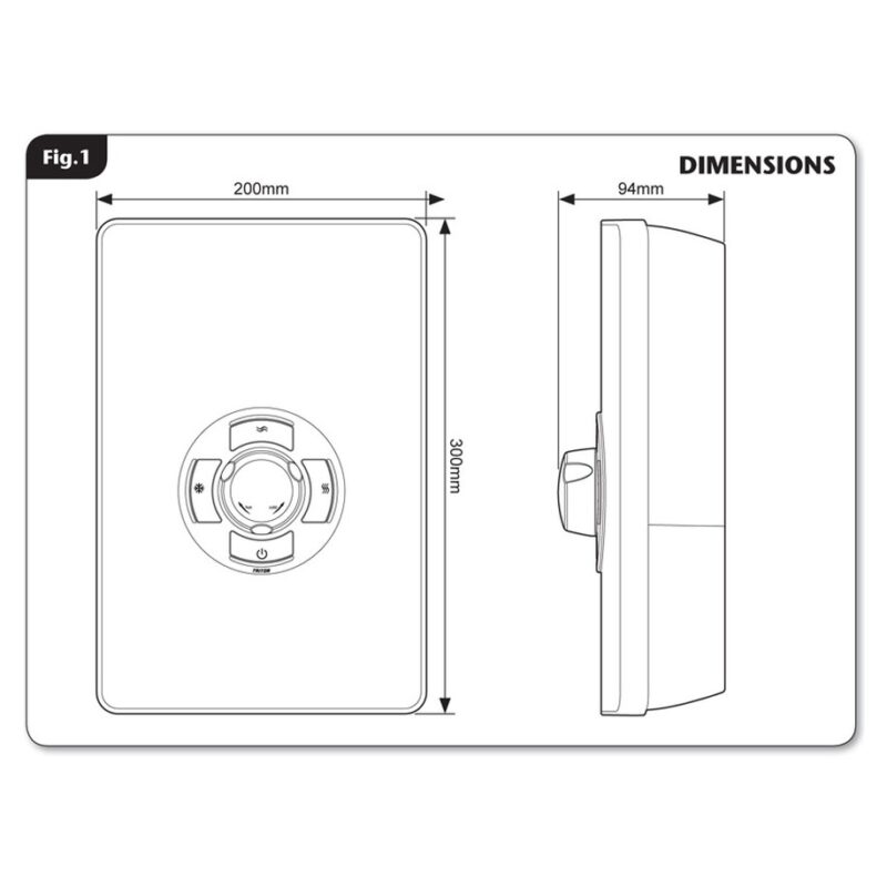 Triton Aspirante 9.5kW Contemporary Electric Shower Brushed Steel