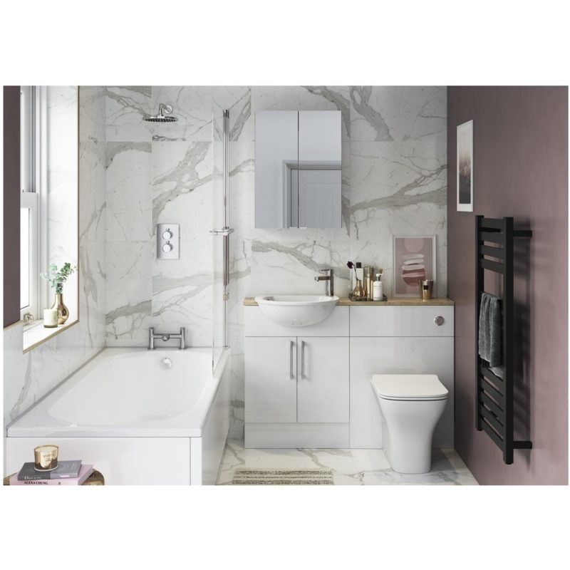 Bathrooms To Love Alba 600mm Slim WC Unit White Gloss