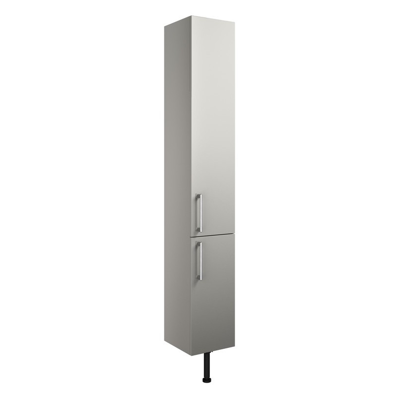 Bathrooms To Love Alba 300mm 2 Door Tall Unit Light Grey Gloss