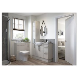 Bathrooms To Love Alba 2200x330mm Tall End Panel Light Grey