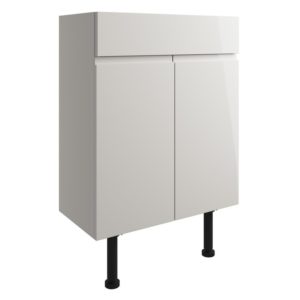Bathrooms To Love Valesso 600mm Vanity Unit Pearl Grey Gloss