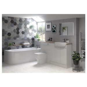 Bathrooms To Love Valesso 900x330mm Base End Panel Pearl Grey