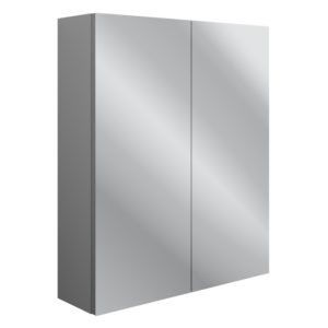 Bathrooms To Love Benita 600mm 2 Door Mirrored Wall Unit Grey Ash