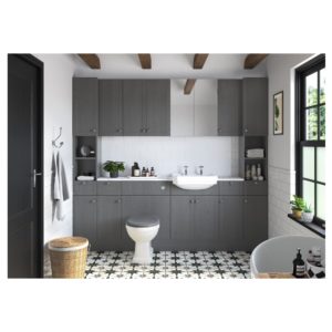 Bathrooms To Love Benita 900x330mm End Panel Grey Ash
