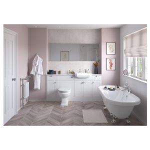 Bathrooms To Love Benita 900x330mm End Panel Satin White Ash