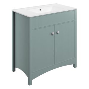 Bathrooms To Love Lucia 810mm Basin Unit excluding Basin Sea Green